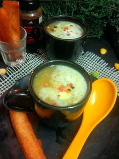 होटल वाला चिकन कॉर्न सूप (Chicken Corn soup recipe in hindi) रेसिपी मुख्य फोटो