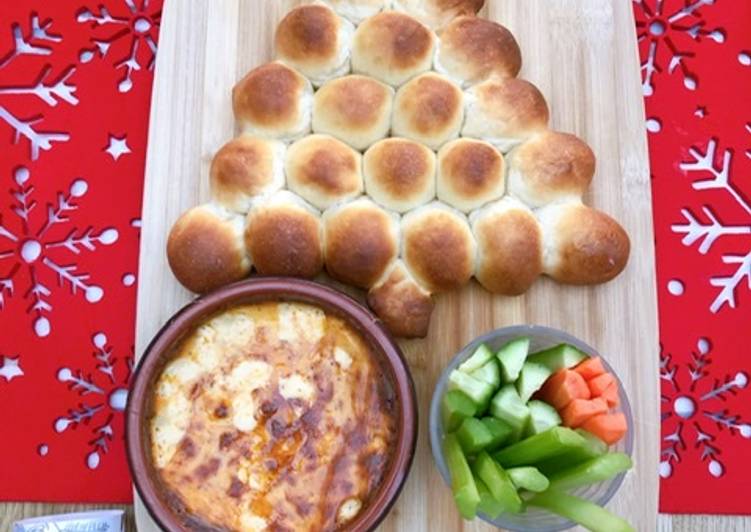 Christmas tree bread