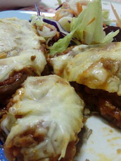 Una foto de Berenjenas rellenas de carne