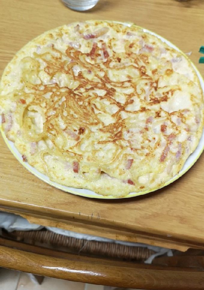 Una foto de Tortilla de Espaguetis
