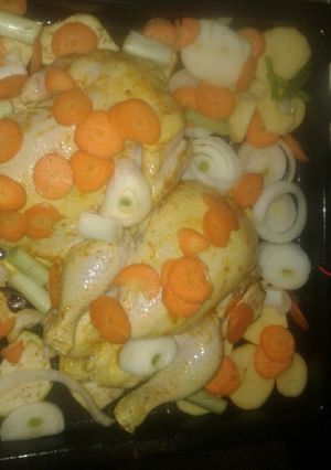 صورة لوصفة دجاج بالخضروات 🐣😋