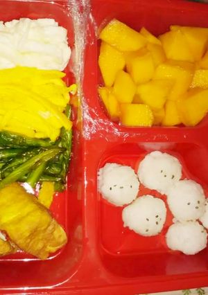 Foto resep SIMPLE BENTO with Mini rice balls