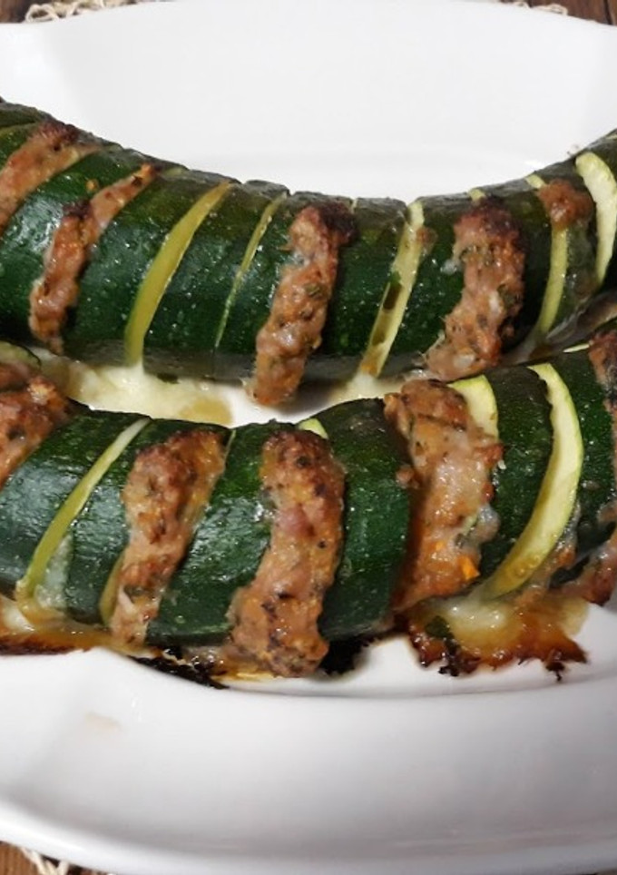 Una foto de Calabacines Hasselback
