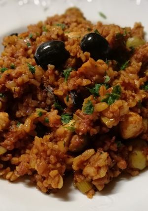 Olaszos bulgur egytálétel recept fotója
