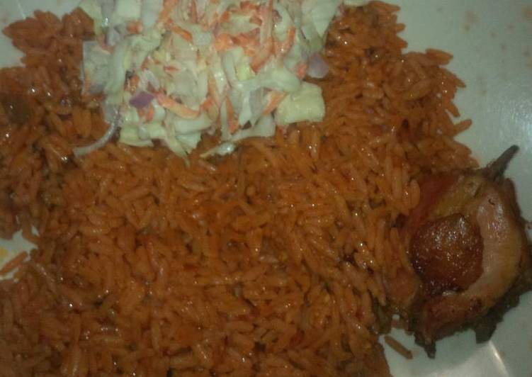 Jollof rice and chicken