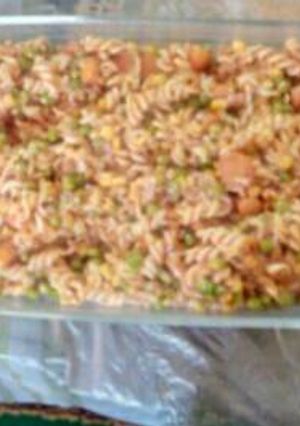 صورة لوصفة معكرونه بالخضار ورب البندوره