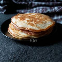 A picture of Fluffy Curd Pancakes.