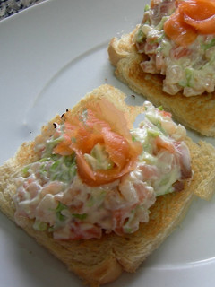 A picture of Smoked Salmon Toast.
