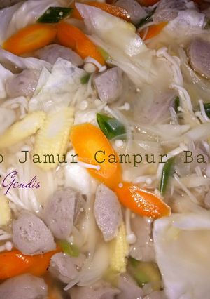 Foto resep Sup Jamur Campur Baso