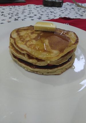A picture of The Best Pancakes (They are vegan too!).