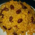 Arroz guisado con habichuelas rojas