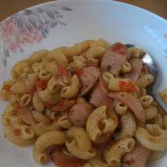 Foto resep Macaroni sosis pedas