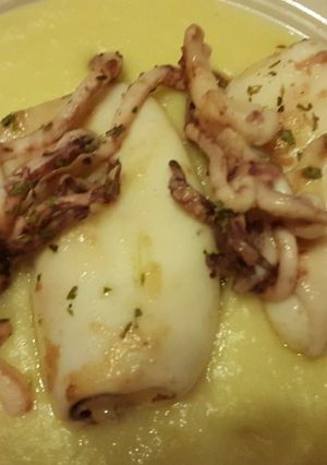 Foto di #Cookpad   #ciaksicucina #totani #annegati in #purea di #patate