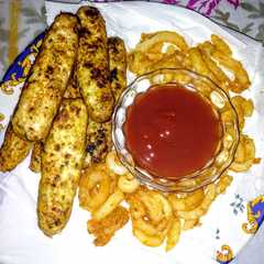 كباب الدجاج المقلي 🍗🍟😋-レシピのメイン写真