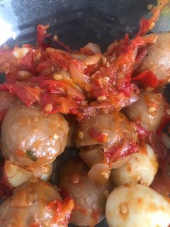 Foto resep Bakso goreng sambal bawang