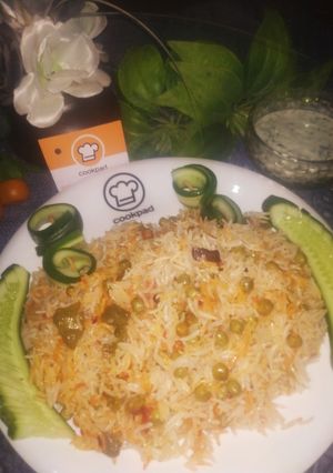 A picture of Masala mater poulao.