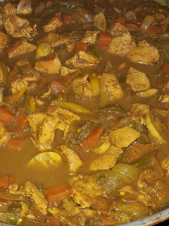A picture of Chinese Pork and chicken curry my style.