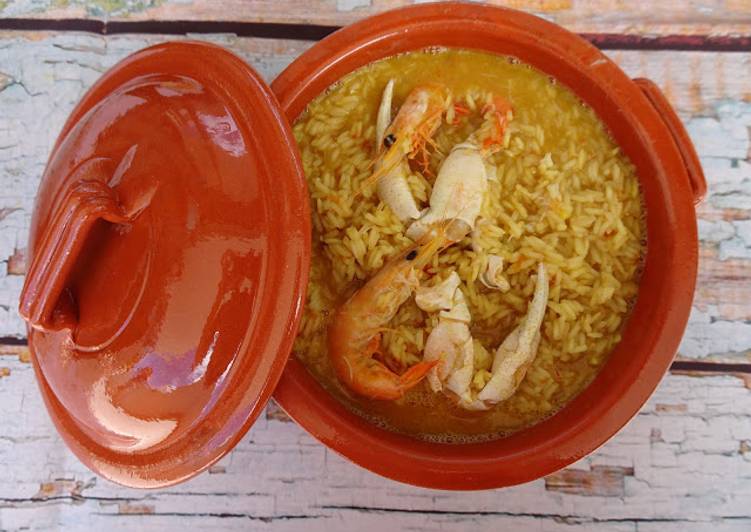 Arroz de camarão com bocas de caranguejo - Tudogosreceitas