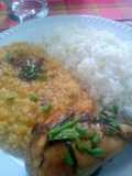 Quinua con pollo al sillau