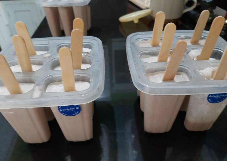 Cara buat Es cream susu home made no mixer yang lezat dan Mudah Dibuat