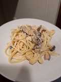 Linguini con salsa de setas