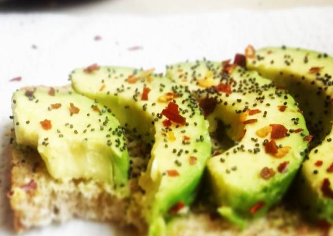 Steps to Prepare Perfect Avocado toast with poppy seeds