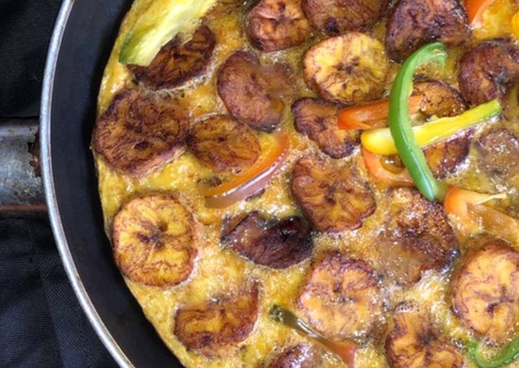 Steps to Cook Yummy Plaintain and egg frittata