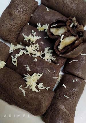 Foto resep Dadar Cokelat Pisang Keju