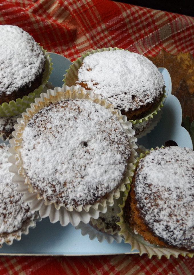Una foto de Muffins navideños de melocotones