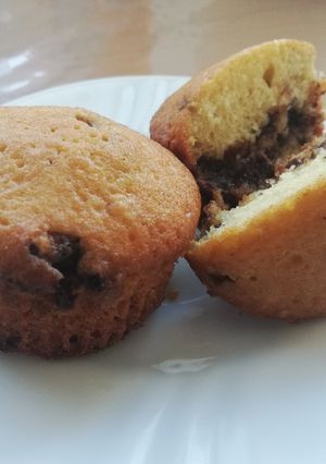 Vaníliás muffin csoki darabokkal recept fotója