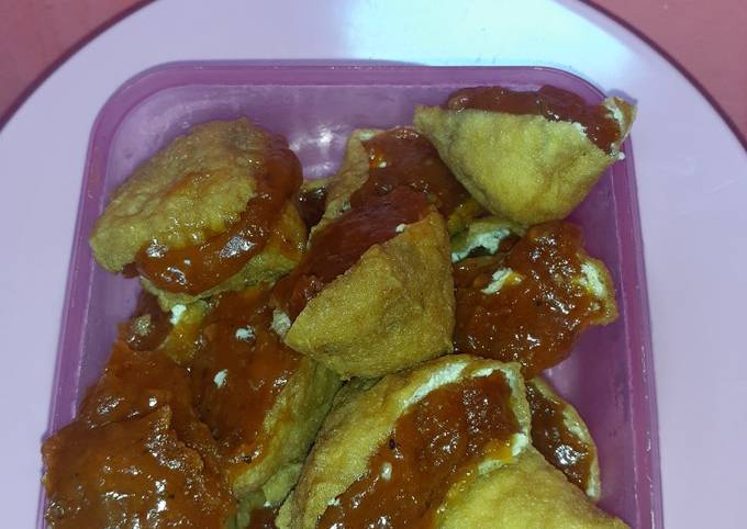 Ini dia! Cara gampang buat Tahu walik isi saus daging bolognese spagety (tahu isi crispy) yang spesial