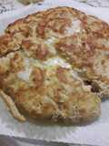 Frittata di petto di pollo con formaggio filante
