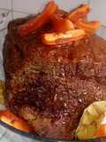 Carne Assada com Alho e Cenouras