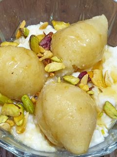 صورة لوصفة حلى لبنية القشطة بالسميد 😋😋