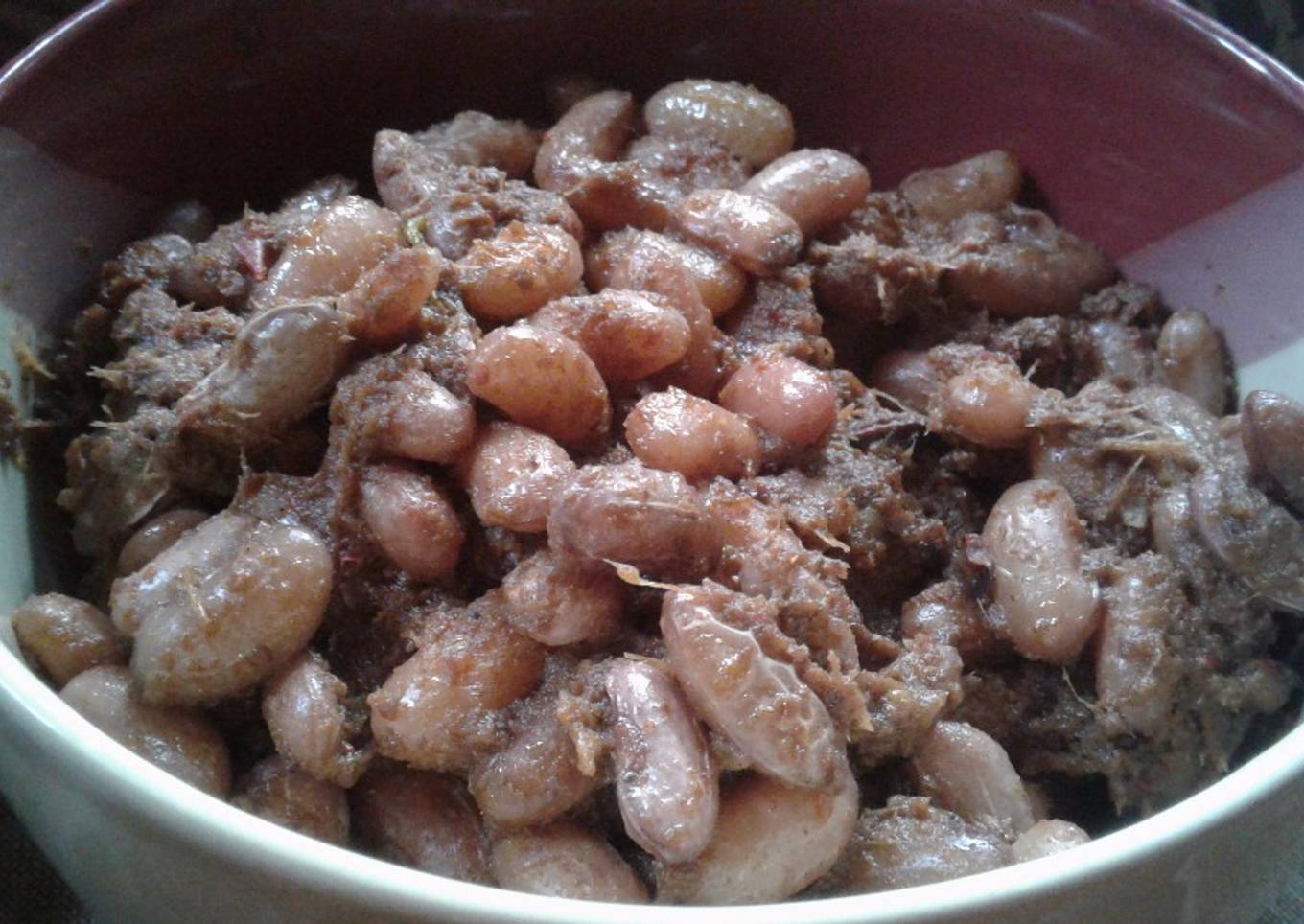 Rendang kacang merah