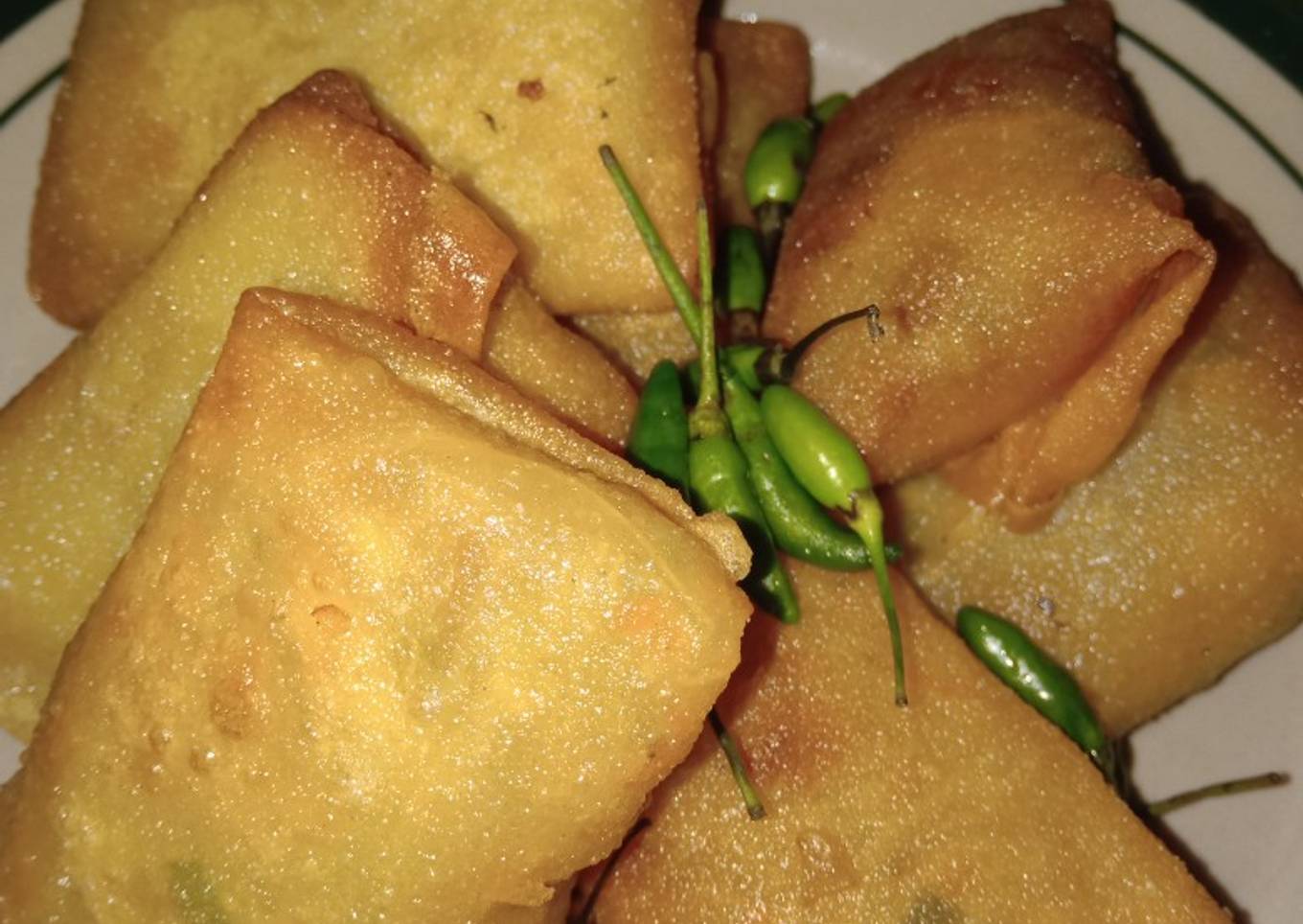 Martabak isi bihun+baso+ayam untuk berbuka puasa