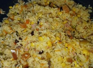 Una foto de Arroz navideño