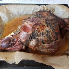 A picture of My Roast mint & Corriander Lamb.