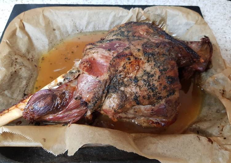 Steps to Prepare Homemade My Roast mint &amp; Corriander Lamb