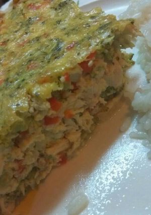 Una foto de Tarta de pollo y brócoli