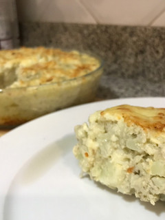 Una foto de Pastel de berenjena y brócoli