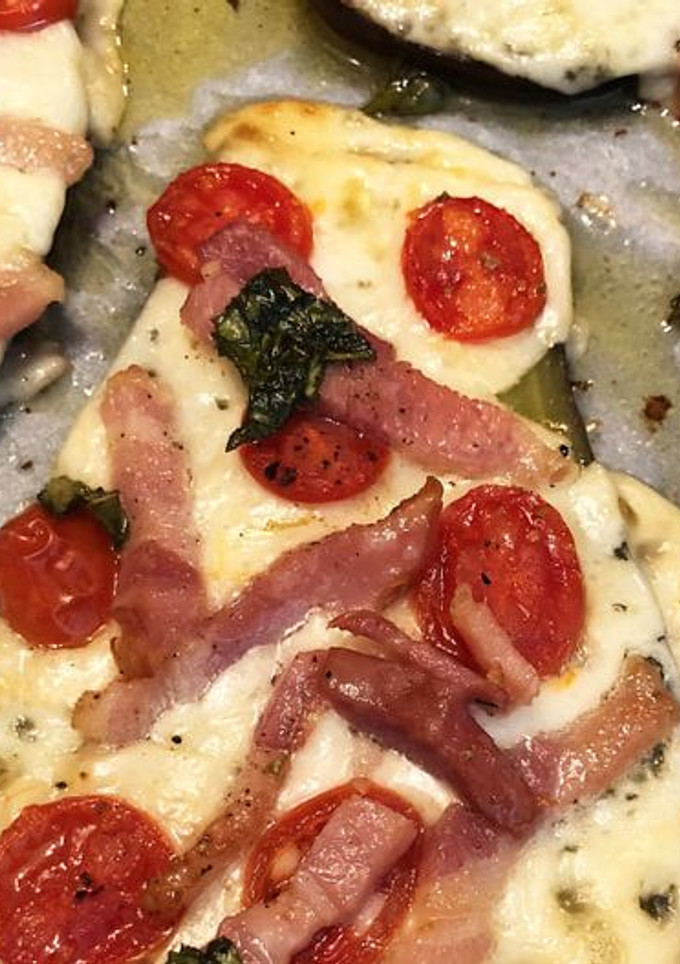 Una foto de Berenpizza · Pizza con base de berenjena