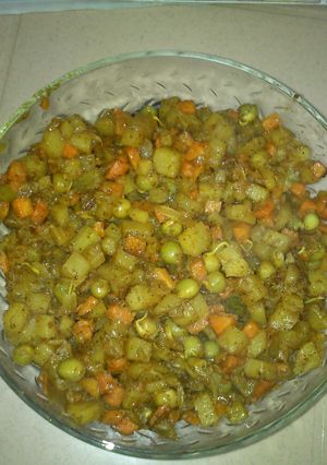 A picture of Mixed Vegetable Dry Curry.