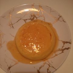 A picture of Easy 3 ingredient Caremal Custard Pudding.