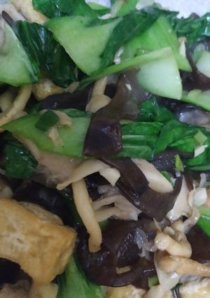 Foto resep Jamur masak tahu sutra