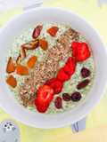 Overnight yoghurt oatmeal ผงต้นอ่อนข้าวบาร์เล่ย์ อาหารเช้าคลีน