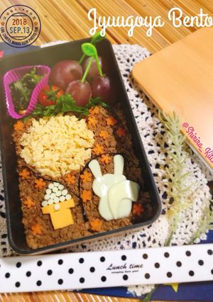 Foto resep Jyuugoya Soboro Bento (bekal) #kamismanis