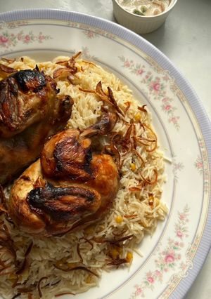 صورة لوصفة رز بحمص (من الاكلات الشعبية الحجازية)