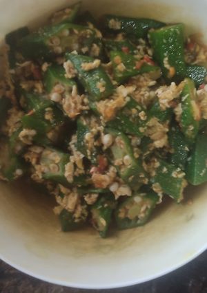 Gambar Bendi Tumis Telur Pedas Simple 🌶️