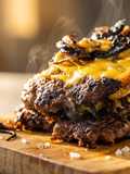 Hamburgerpogácsa legjobb oldala; A 20 perces keto torony érlelt cheddar - al